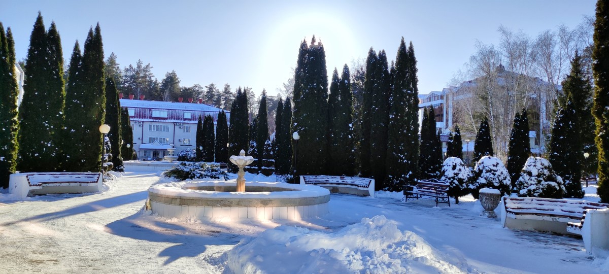 Winter fairy tale in the sanatorium